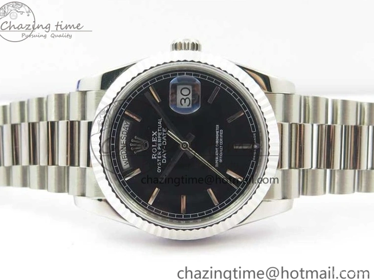 1229 Day-Date 36 SS 128239 Bp Maker Best Edition Black Dial on President Bracelet TimelessDesign 3151